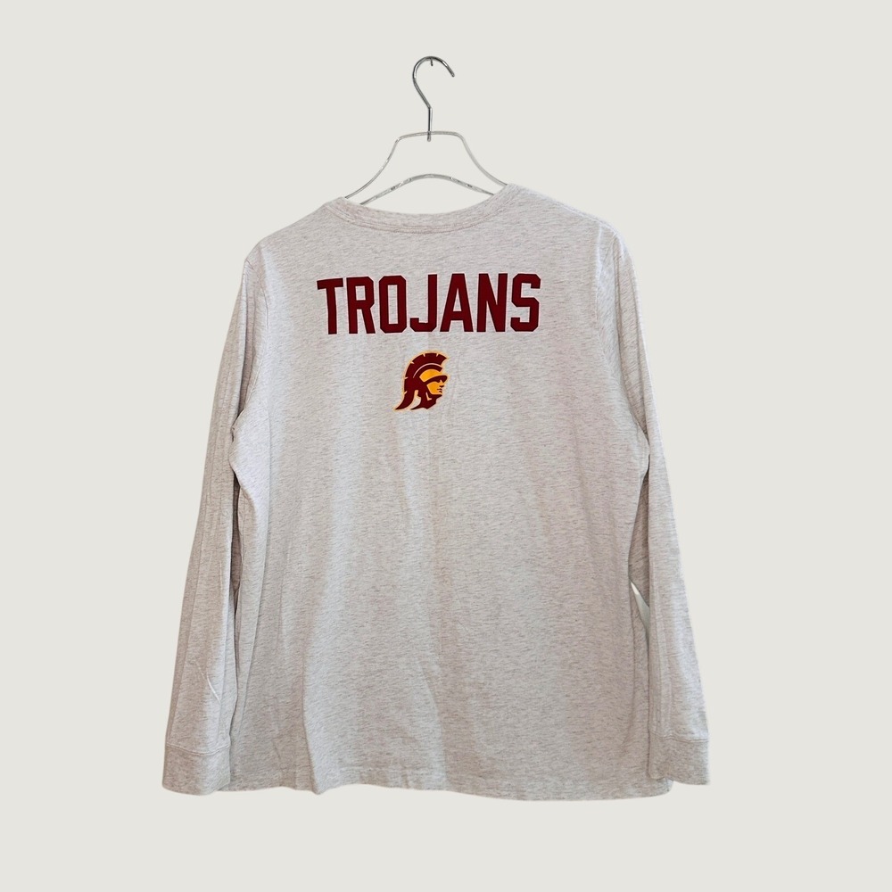 Nike USC Trojans Long Sleeve Shirt Mens XXL Grey Fight On Tee